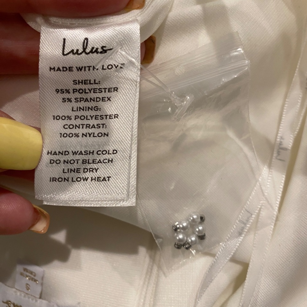 Lulu's Eternally Beloved Mesh Off-the-Shoulder Pearl Maxi Dress - Picture 13 of 16